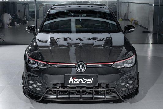 Volkswagen Golf R / GTI / Golf MK8 2022-ON with Aftermarket Parts - Hood Pre-preg Carbon Fiber from Karbel Carbon