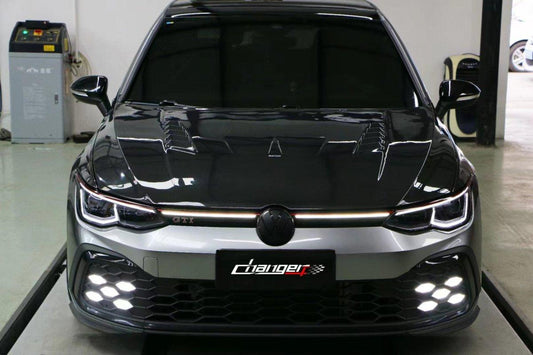 Volkswagen Golf R / GTI / Golf MK8 2022-ON with Aftermarket Parts - Hood Pre-preg Carbon Fiber from Karbel Carbon