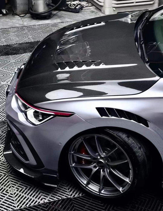 Volkswagen Golf R / GTI / Golf MK8 2022-ON with Aftermarket Parts - Hood Pre-preg Carbon Fiber from Karbel Carbon