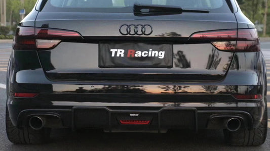 Audi A4 allroad B9 2017 2018 2019 with Aftermarket Parts - Rear Diffuser Pre-preg Carbon Fiber from Karbel Carbon