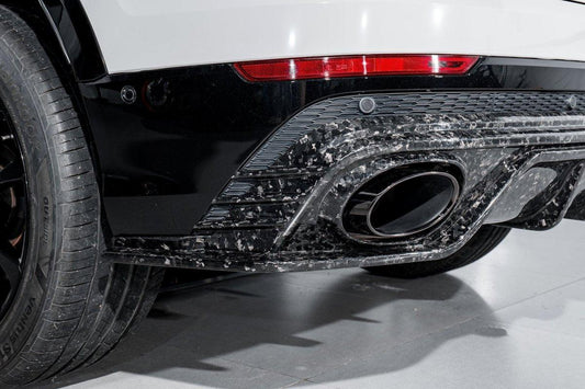 Audi Q8 2019-ON with Aftermarket Parts - V1 Style Rear Diffuser Pre-preg Carbon Fiber from Karbel Carbon