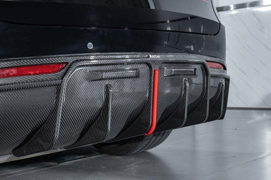Tesla Model Y 2020-ON with Aftermarket Parts - Rear Diffuser Pre-preg Carbon Fiber from Karbel Carbon