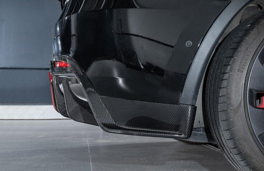 Tesla Model Y 2020-ON with Aftermarket Parts - Rear Diffuser Pre-preg Carbon Fiber from Karbel Carbon