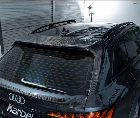 Audi A4 allroad B9 / B9.5 2017 2018 2019 with Aftermarket Parts - V1 Style Rear Roof Spoiler Pre-preg Carbon Fiber from Karbel Carbon