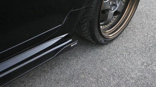 Audi A4 allroad B9 2017-2019 with Aftermarket Parts - Side Skirts Pre-preg Carbon Fiber from Karbel Carbon