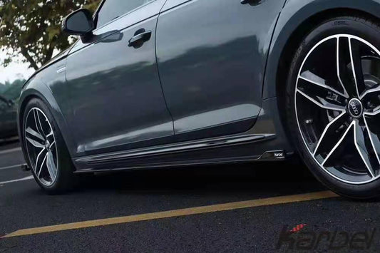 Audi A4 allroad B9 2017-2019 with Aftermarket Parts - Side Skirts Pre-preg Carbon Fiber from Karbel Carbon