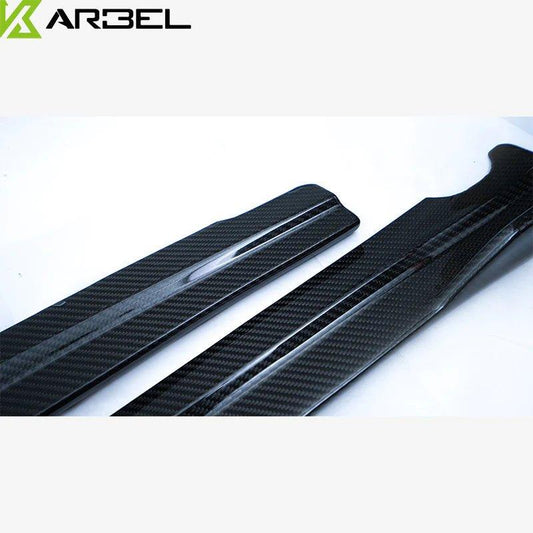 Audi A4 allroad B9 2017-2019 with Aftermarket Parts - Side Skirts Pre-preg Carbon Fiber from Karbel Carbon