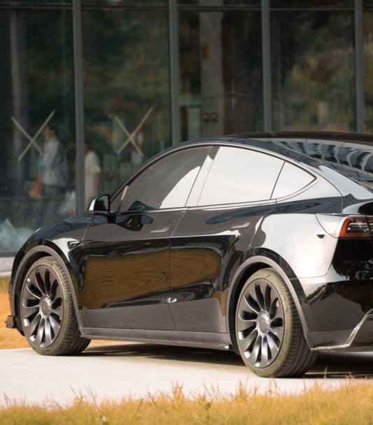 Tesla Model Y 2020-ON with Aftermarket Parts - Side Skirts Pre-preg Carbon Fiber from Karbel Carbon