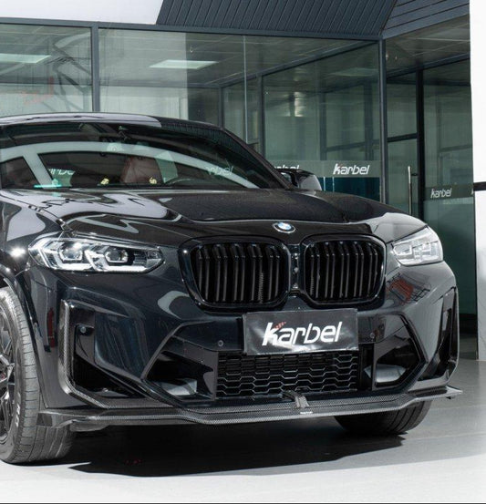 BMW X3M X3MC F97 LCI 2022-ON & X4M X4MC F98 LCI 2022-ON with Aftermarket Parts - Upper Valences Pre-preg Carbon Fiber from Karbel Carbon