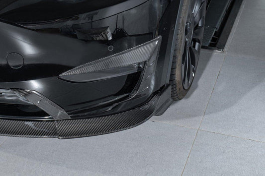 Tesla Model Y 2020-ON with Aftermarket Parts - Upper Valences Pre-preg Carbon Fiber from Karbel Carbon