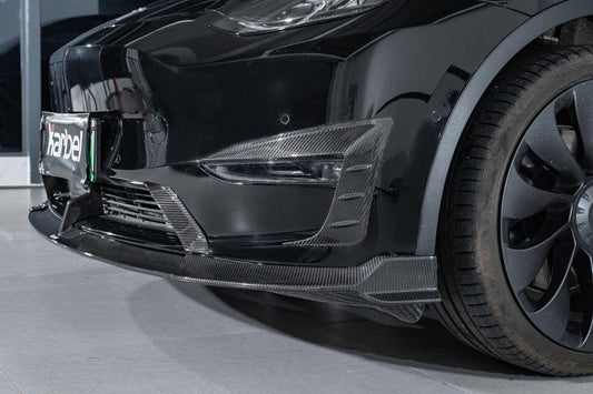 Tesla Model Y 2020-ON with Aftermarket Parts - Upper Valences Pre-preg Carbon Fiber from Karbel Carbon
