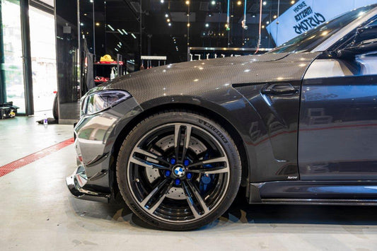 BMW M2 / M2C F87 2016 2017 2018 2019 2020 2021 with Aftermarket Parts - Front Fenders Pre-preg Carbon Fiber from Karbel Carbon