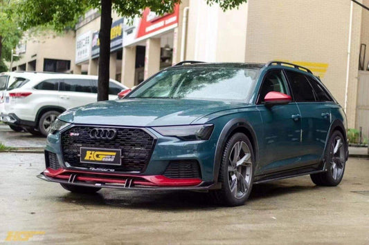 Audi A6 Allroad C8 2020-ON with Aftermarket Parts - V1 Front Lip Pre-preg Carbon Fiber from Karbel Carbon