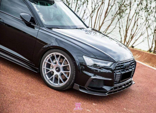 Audi A6 Allroad C8 2020-ON with Aftermarket Parts - V2 Style Front Lip Pre-preg Carbon Fiber from Karbel Carbon