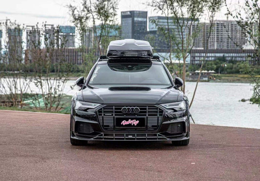 Audi A6 Allroad C8 2020-ON with Aftermarket Parts - V2 Style Front Lip Pre-preg Carbon Fiber from Karbel Carbon