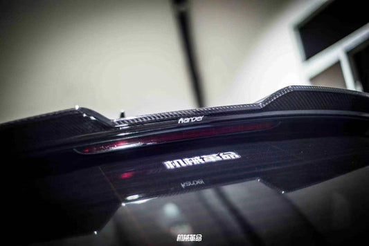 Audi A6 Allroad C8 2020-ON with Aftermarket Parts - V2 Style Rear Roof Spoiler Pre-preg Carbon Fiber from Karbel Carbon