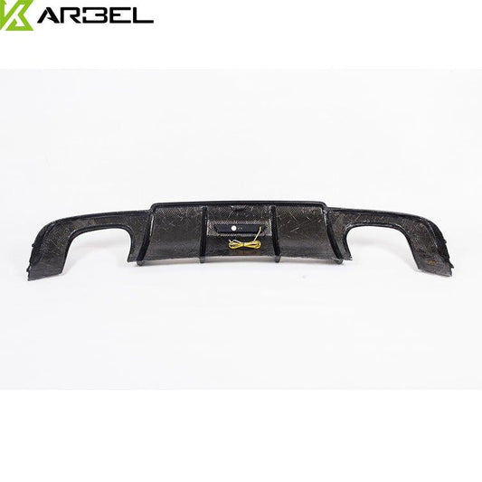 Audi S3 A3 S-line (with s-line bumper) 8V.5 2017 2018 2019 2020 With Aftermarket Parts - V2 With LED Light Style Rear Diffuser Pre-preg Carbon Fiber from Karbel Carbon