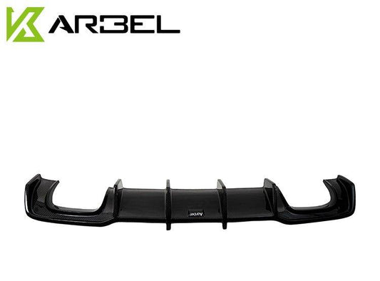 Audi S3 A3 S-line (with s-line bumper) 8V.5 2017 2018 2019 2020 With Aftermarket Parts - V1 Without LED Light Style Rear Diffuser Pre-preg Carbon Fiber from Karbel Carbon