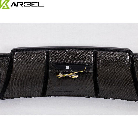 Audi S3 A3 S-line (with s-line bumper) 8V.5 2017 2018 2019 2020 With Aftermarket Parts - V2 With LED Light Style Rear Diffuser Pre-preg Carbon Fiber from Karbel Carbon