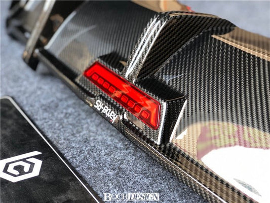 Audi RS5 B9 2018 2019 2020 with Aftermarket Parts - Rear Diffuser Pre-preg Carbon Fiber from Karbel Carbon