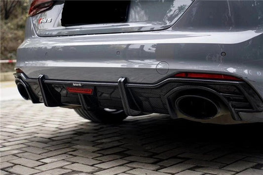 Audi RS5 B9 2018 2019 2020 with Aftermarket Parts - Rear Diffuser Pre-preg Carbon Fiber from Karbel Carbon