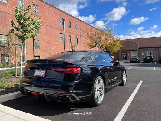Audi RS5 B9 2018 2019 2020 with Aftermarket Parts - Rear Diffuser Pre-preg Carbon Fiber from Karbel Carbon