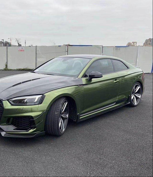 Audi RS5 B9 2017 2018 2019 with Aftermarket Parts - Side Skirts Pre-preg Carbon Fiber from Karbel Carbon