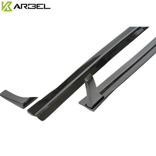 Audi RS5 B9 2017 2018 2019 with Aftermarket Parts - Side Skirts Pre-preg Carbon Fiber from Karbel Carbon