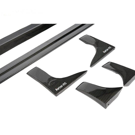 Audi RS5 B9 2017 2018 2019 with Aftermarket Parts - Side Skirts Pre-preg Carbon Fiber from Karbel Carbon