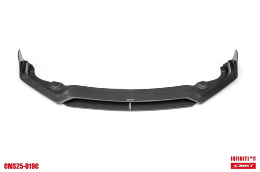 Infiniti Q60 Red Sport 400 Premium Luxe Sport Pure 2017-2022 with Aftermarket Parts - Front Lip Splitter Carbon Fiber from CMST Tuning