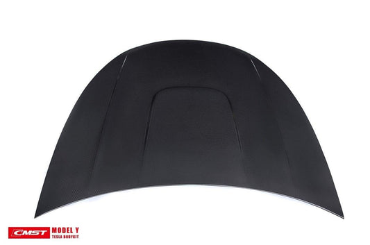 Tesla Model Y Performance AWD Long Range RWD Standard 2020-ON with Aftermarket Parts - V1 Style Hood Bonnet Carbon Fiber / FRP from CMST Tuning
