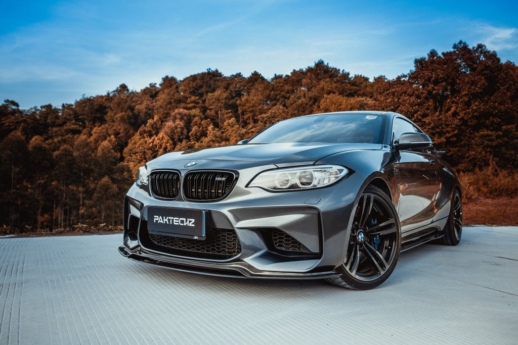 Paktechz BMW M2 F87 Carbon Fiber Front Lip Splitter - Performance SpeedShop