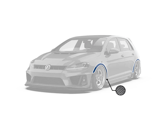 Volkswagen Golf R GTI Base MK7 MK7.5 2015 2016 2017 2018 2019 2020 2021 with Aftermarket Parts - Widebody Wheel Arches Carbon Fiber / FRP from Robot Craftsman