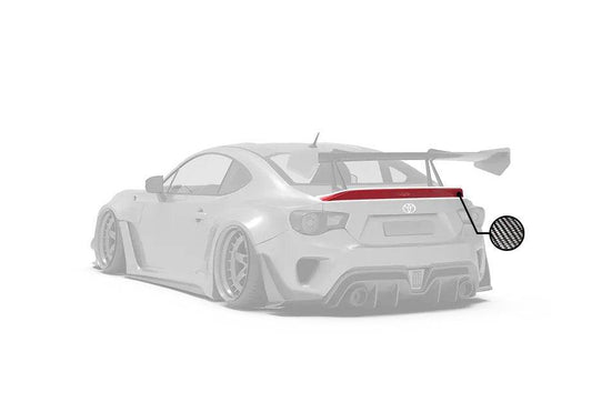 Toyota GT86 86 TRD GT SE Base ZN6 2017 2018 2019 2020 & Scion FR-S FRS ZN6 2013 2014 2015 2016 & BRZ TS Limited Premium ZN6 2013 2014 2015 2016 2017 2018 2019 2020 with Aftermarket Parts - Ducktail Rear Spoiler Carbon Fiber / FRP from Robot Craftsman