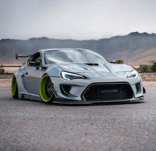 Toyota GT86 86 TRD GT SE Base ZN6 2017 2018 2019 2020 & Scion FR-S FRS ZN6 2013 2014 2015 2016 & BRZ TS Limited Premium ZN6 2013 2014 2015 2016 2017 2018 2019 2020 (compatible with ROBOT widebody kit) with Aftermarket Parts - Front Corner Canards (Pair) & Front Inner Vents Canards (Pair) Carbon Fiber / FRP from Robot Craftsman