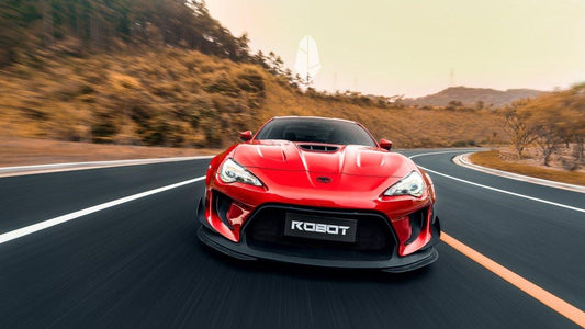 Toyota GT86 86 TRD GT SE Base ZN6 2017 2018 2019 2020 & Scion FR-S FRS ZN6 2013 2014 2015 2016 & BRZ TS Limited Premium ZN6 2013 2014 2015 2016 2017 2018 2019 2020 (compatible with ROBOT widebody kit) with Aftermarket Parts - Replacement Front Lip Only & Front Bumper & Lip Carbon Fiber / FRP from Robot Craftsman
