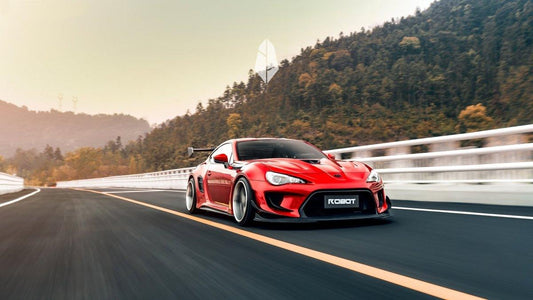 Toyota GT86 86 TRD GT SE Base ZN6 2017 2018 2019 2020 & Scion FR-S FRS ZN6 2013 2014 2015 2016 & BRZ TS Limited Premium ZN6 2013 2014 2015 2016 2017 2018 2019 2020 (compatible with ROBOT widebody kit) with Aftermarket Parts - Replacement Front Lip Only & Front Bumper & Lip Carbon Fiber / FRP from Robot Craftsman