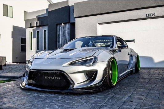 Toyota GT86 86 TRD GT SE Base ZN6 2017 2018 2019 2020 & Scion FR-S FRS ZN6 2013 2014 2015 2016 & BRZ TS Limited Premium ZN6 2013 2014 2015 2016 2017 2018 2019 2020 (compatible with ROBOT widebody kit) with Aftermarket Parts - Replacement Hood Scoop& Hood Bonnet Carbon Fiber / FRP from Robot Craftsman