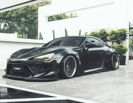 Toyota GT86 86 TRD GT SE Base ZN6 2017 2018 2019 2020 & Scion FR-S FRS ZN6 2013 2014 2015 2016 & BRZ TS Limited Premium ZN6 2013 2014 2015 2016 2017 2018 2019 2020 (compatible with ROBOT widebody kit) with Aftermarket Parts - Replacement Hood Scoop& Hood Bonnet Carbon Fiber / FRP from Robot Craftsman