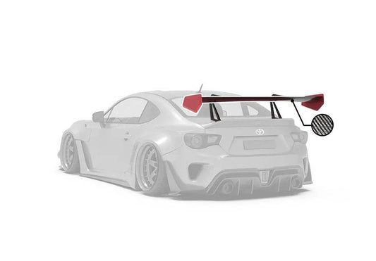Toyota GT86 86 TRD GT SE Base ZN6 2017 2018 2019 2020 & Scion FR-S FRS ZN6 2013 2014 2015 2016 & BRZ TS Limited Premium ZN6 2013 2014 2015 2016 2017 2018 2019 2020 with Aftermarket Parts - Swan Neck Hammer GT Wing Carbon Fiber / FRP from Robot Craftsman