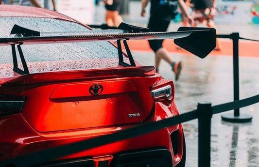 Toyota GT86 86 TRD GT SE Base ZN6 2017 2018 2019 2020 & Scion FR-S FRS ZN6 2013 2014 2015 2016 & BRZ TS Limited Premium ZN6 2013 2014 2015 2016 2017 2018 2019 2020 with Aftermarket Parts - Swan Neck Hammer GT Wing Carbon Fiber / FRP from Robot Craftsman