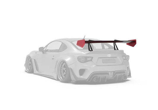 Toyota GT86 86 TRD GT SE Base ZN6 2017 2018 2019 2020 & Scion FR-S FRS ZN6 2013 2014 2015 2016 & BRZ TS Limited Premium ZN6 2013 2014 2015 2016 2017 2018 2019 2020 with Aftermarket Parts - Swan Neck Hammer GT Wing Carbon Fiber / FRP from Robot Craftsman