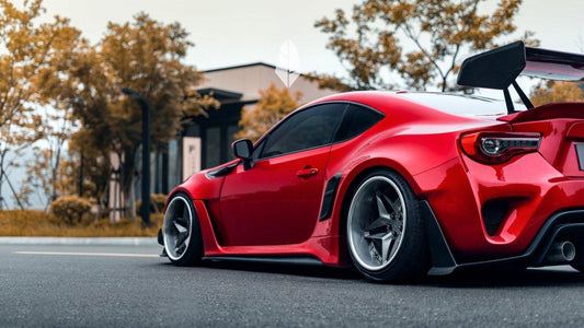 Toyota GT86 86 TRD GT SE Base ZN6 2017 2018 2019 2020 & Scion FR-S FRS ZN6 2013 2014 2015 2016 & BRZ TS Limited Premium ZN6 2013 2014 2015 2016 2017 2018 2019 2020 with Aftermarket Parts - Swan Neck Hammer GT Wing Carbon Fiber / FRP from Robot Craftsman