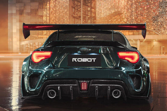 Toyota GT86 86 TRD GT SE Base ZN6 2017 2018 2019 2020 & Scion FR-S FRS ZN6 2013 2014 2015 2016 & BRZ TS Limited Premium ZN6 2013 2014 2015 2016 2017 2018 2019 2020 (compatible with ROBOT widebody kit) with Aftermarket Parts - Rear Bumper & Diffuser Carbon Fiber / FRP from Robot Craftsman
