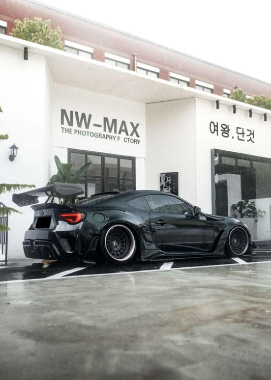 Toyota GT86 86 TRD GT SE Base ZN6 2017 2018 2019 2020 & Scion FR-S FRS ZN6 2013 2014 2015 2016 & BRZ TS Limited Premium ZN6 2013 2014 2015 2016 2017 2018 2019 2020 (compatible with ROBOT widebody kit) with Aftermarket Parts - Rear Bumper & Diffuser Carbon Fiber / FRP from Robot Craftsman