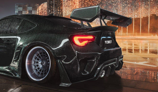 Toyota GT86 86 TRD GT SE Base ZN6 2017 2018 2019 2020 & Scion FR-S FRS ZN6 2013 2014 2015 2016 & BRZ TS Limited Premium ZN6 2013 2014 2015 2016 2017 2018 2019 2020 (compatible with ROBOT widebody kit) with Aftermarket Parts - Rear Bumper & Diffuser Carbon Fiber / FRP from Robot Craftsman
