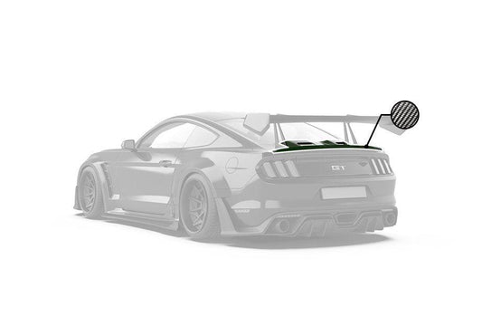 Ford Mustang Ecoboost V6 GT March1 Bullitt S550.1 S550.2 2015 2016 2017 2018 2019 2020 2021 2022 2023 with Aftermarket Parts - "CAVALIER" Ducktail Spoiler & Rear Trunk Lid Cover Carbon Fiber / FRP from Robot Craftsman