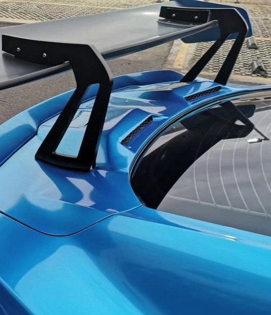 Ford Mustang Ecoboost V6 GT March1 Bullitt S550.1 S550.2 2015 2016 2017 2018 2019 2020 2021 2022 2023 with Aftermarket Parts - "CAVALIER" Ducktail Spoiler & Rear Trunk Lid Cover Carbon Fiber / FRP from Robot Craftsman