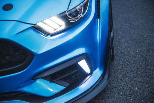 Ford Mustang Ecoboost V6 GT S550.1 2015 2016 2017 with Aftermarket Parts - "CAVALIER" Hood & Replacement Hood Carbon Fiber / FRP from Robot Craftsman