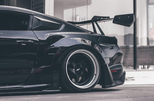 Ford Mustang Ecoboost V6 GT March1 Bullitt S550.1 S550.2 2015 2016 2017 2018 2019 2020 2021 2022 2023 with Aftermarket Parts - CAVALIER Rear GT Wing Carbon Fiber / FRP from Robot Craftsman